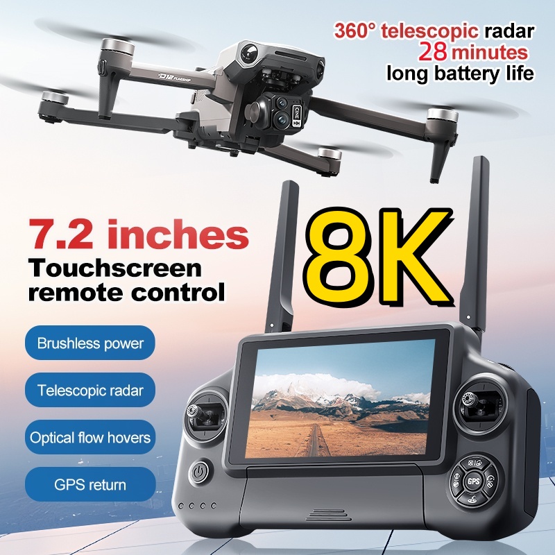 Drone Lidar - Квадрокоптер 8K с 3-осевым подвесом, бесщеточным