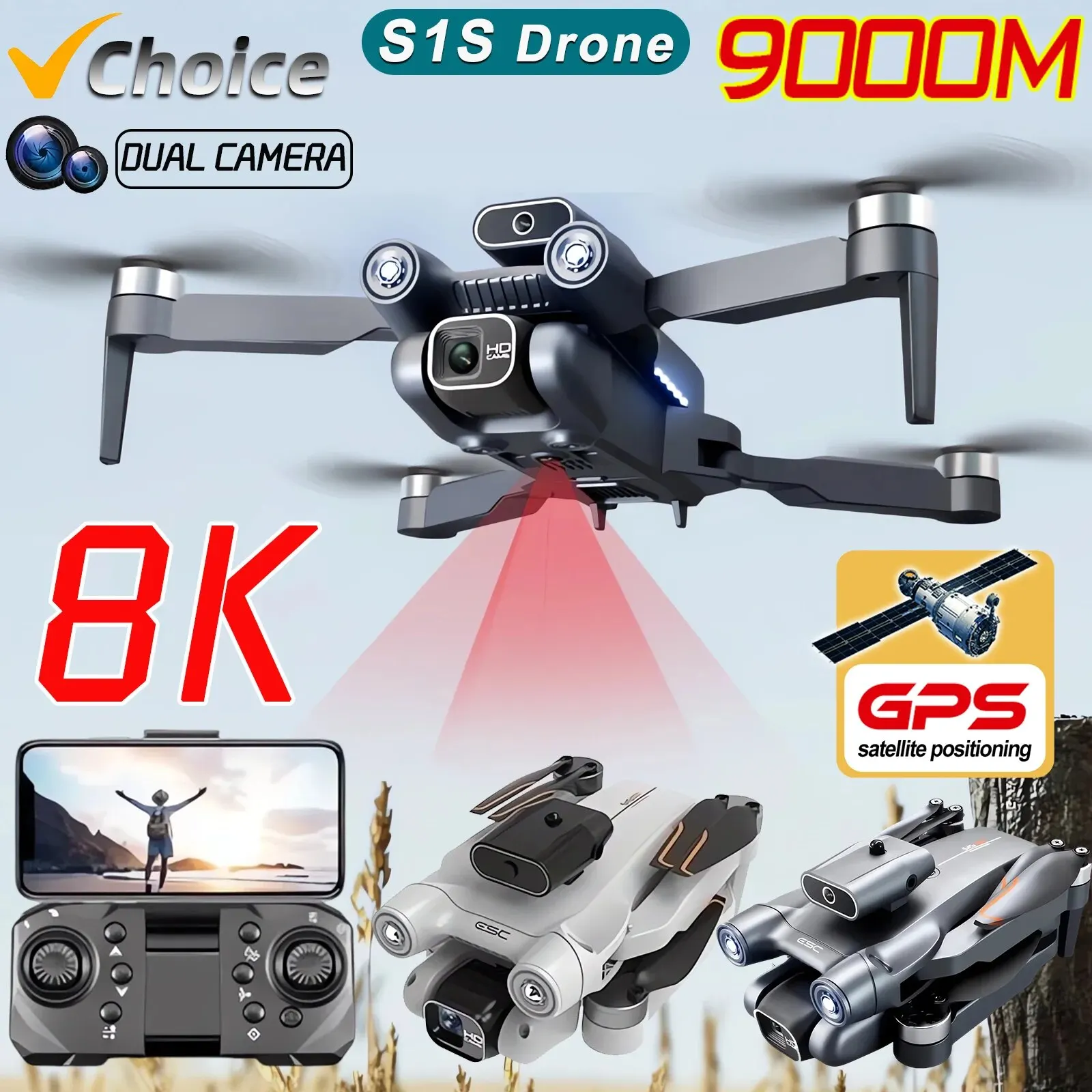 Drone Multispectral - Новинка, камера для дрона S1S, GPS,
