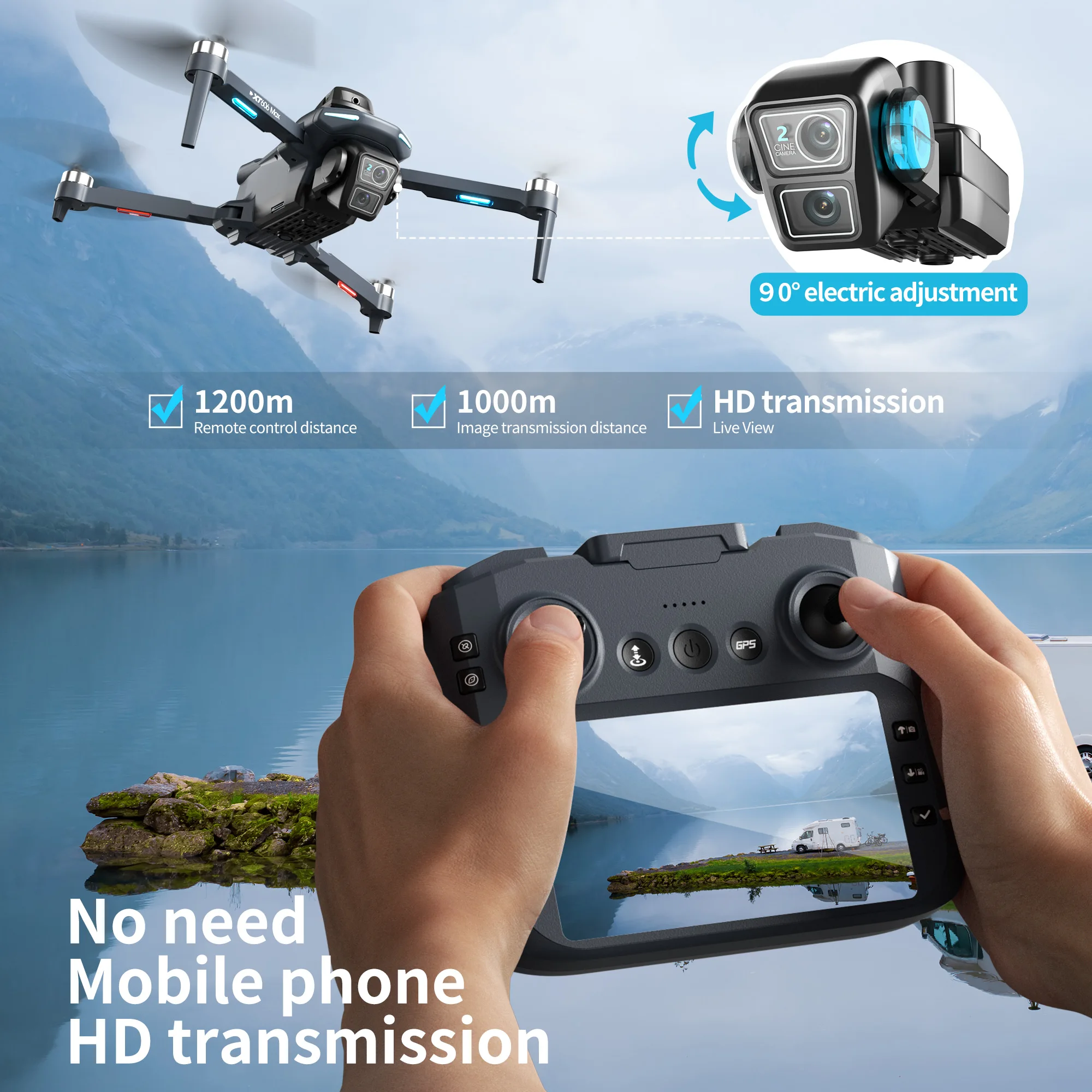 Дрон Lenovo XT606 профессионал – обзор и цена Drone Multispectral