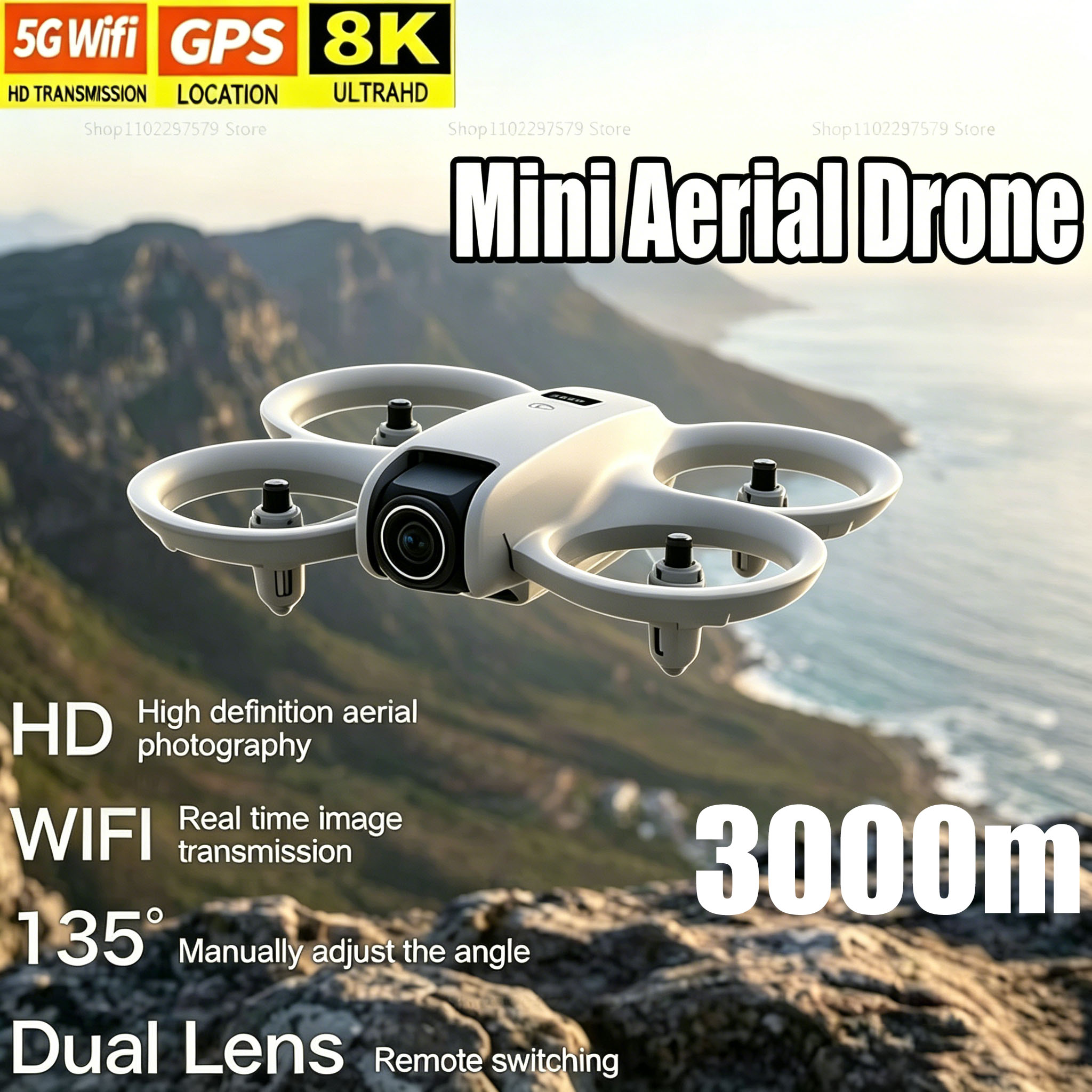 Мини-дрон с камерой 8K HD, FPV – обзор и цена Drone Video Production